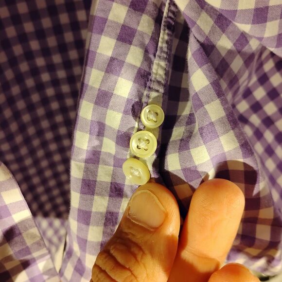 Ralph Lauren shirt mens 2XL XXL purple chcek plaid custom fit pony logo - Picture 5 of 10